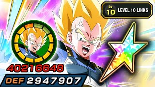 100 NEW TEQ TRANSFORMING SSJ VEGETA LEVEL 10 LINKS SHOWCASE Dragon Ball Z Dokkan Battle [upl. by Nyliuqcaj]