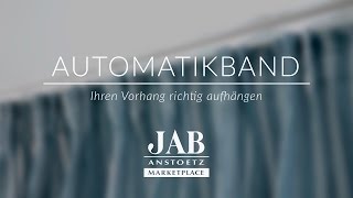 Vorhang mit Automatikband richtig aufhängen I JAB ANSTOETZ Onlineshop [upl. by Idas]