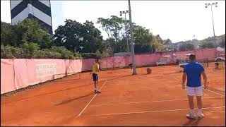 Jou Georg Gnjidic Trening with Marin Cilic [upl. by Annaillil592]