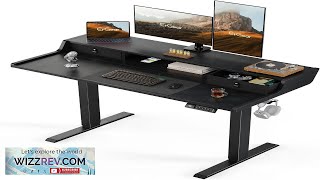 ErGear Electric Standing Desk with Drawers 48″ x 24″ Gaming Desk Review [upl. by Esdnil]