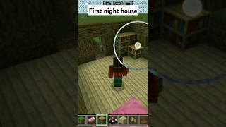 I made first night house minecraft minecraftbuilding [upl. by Iva]