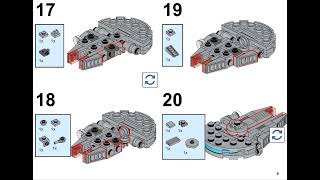 MOC Millennium Falcon Mini Star Wars Ship 54 Parts [upl. by Lovering]