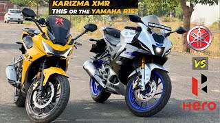 Karizma XMR Reviewed By Yamaha R15 Owner 🙅🏻‍♂️  Karizma XMR vs Yamaha R15 🚀 [upl. by Arluene615]