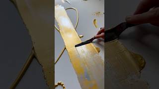 Satisfying paint spread with gold  silver arthack artist painting shorts trending art [upl. by Erwin39]