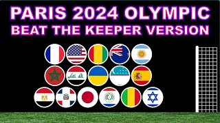 PARIS 2024 OLYMPIC Mens Football beat the keeper version  Marble Game  Marble Factory 2nd [upl. by Annanhoj375]