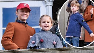 Prinsesse Isabella og lillesøster Josephine hoppede og dansede på balkonen [upl. by Drahnreb]