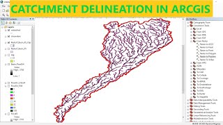 Catchment Delineation in ArcGIS Watershed Delineation in ArcGIS [upl. by Eneryt504]