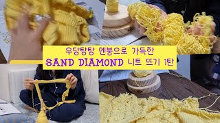 뜨개로그 EP01 우당탕탕 시련이 가득한 여름 니트 뜨기 1탄 Sand Diamond [upl. by Stiegler]