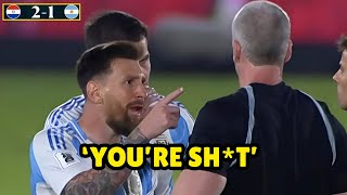 Messi Insulted Referee After Argentina 21 Defeat v Paraguay [upl. by Dranel798]