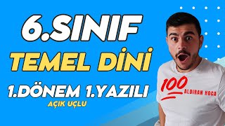 6 Sınıf Temel Dini Bilgiler 1 Dönem 1 Yazılı  Açık Uçlu👨‍🏫 Yeni 2024 [upl. by Marj]