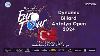 Day 1 Evening matches from the EuroTour Dynamic Billard Antalya Open 2024 [upl. by Llehcim]