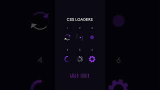 Css loaders webdevelopment css html css3 webdesign [upl. by Oakleil]