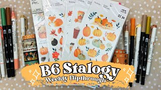 B6 Stalogy Planner Flip November 1117  Fall Vibes Notebook Planner Decoration with Random Stickers [upl. by Retnuh]