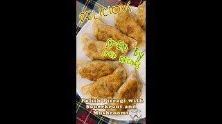 How to Make Polish Pierogi with Sauerkraut and Mushrooms  Authentic Recipe [upl. by Ehcropal383]