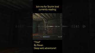 Now Reading “Thief” Skyrim sleepy lore books [upl. by Natan]