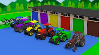 Colorful Garages with Tractors and Construction of a Pulpit for Farmer View New Tractors [upl. by Rehpotsirahc550]