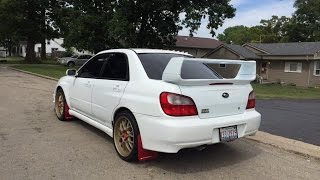 Loud Straight Pipe 2002 Subaru WRX [upl. by Eeladnerb]