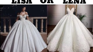 Lisa or Lena ✨❤️ All White Wedding Dress 02 [upl. by Jaella]