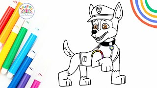 PAW Patrol the Movie Drawing Chase Awesomce  How to Draw Chase PAW Patrol 🌈 🐶🚨 [upl. by Prader49]