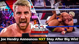 Joe Hendry Announces NXT Stay After Big Win at Great American Bash [upl. by Nairoc319]