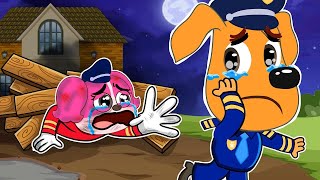 Oh No Papillon Dont do that STOP  Sadstory Sheriff Labrador Animation [upl. by Dee]