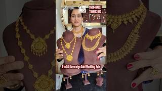 3 to 55 Sovereigns Gold Wedding Set Necklace Haram Sets  Jimikki for marriage  Hari Jewellery [upl. by Pernick]