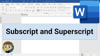 Microsoft Word Using Subscript and Superscript [upl. by Ybeloc]