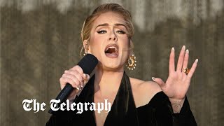 Adele gets emotional as she sings Hello at BST Hyde Park [upl. by Melessa]