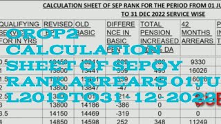 OROP2 SEPOY RANK ARREARS CALCULATION SHEET 01072019 TO 31122022 orop orop2 pen  arreas [upl. by Ahcorb]