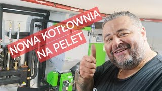 NOWA KOTŁOWNIA NA PELET SAS BIO COMPACT PLUS 12 kWSPRZĘGŁO HYDRAULICZNE TERMOJET [upl. by Lipson]