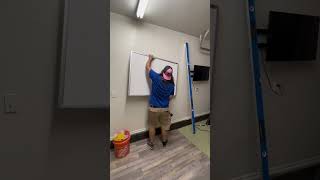 Whiteboard Install diy homeimprovement dad [upl. by Nonnahc]