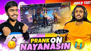 Prank On V Badge Youtuber Nayan Asin 😂 1 Vs 4 Guild Test Gone Wrong 😱  Garena Free Fire [upl. by Herzog]