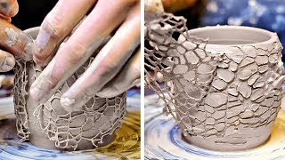 Satisfying Clay Pottery Making  DIY Ceramic Masterpieces [upl. by Yreffeg]