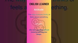 English Word  Attitude  Meaning With An Example englishwords english Attitude [upl. by Moser]