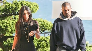 Kim And Kanye Look Somber In Malibu When Asked About Ariana Grande Concert [upl. by Byrann]