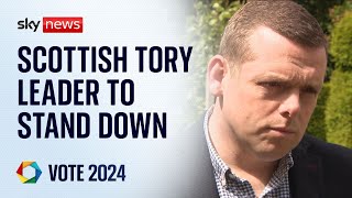 Scottish Tory leader Douglas Ross to resign after general election [upl. by Dloreh]