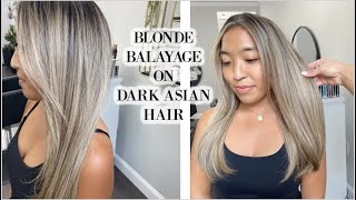 BALAYAGE RETOUCH ON DARK ASIAN HAIR [upl. by Adaha]