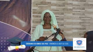 Cérémonie de remise des prix  Discours de Madame Ndiaye Dado Ba [upl. by Yeltnerb]