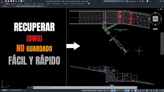 Como RECUPERAR Archivo AutoCAD NO Guardado  Recuperar DWG [upl. by Mellicent939]