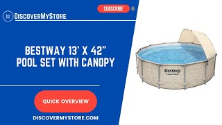 Bestway 13 x 42quot Pool Set with Canopy [upl. by Meekyh]