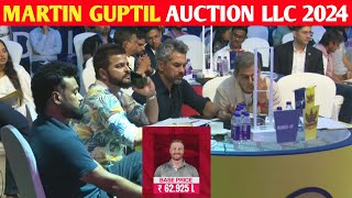 Martin Guptil Auction highlights Legend League Cricket 2024  LLC Cricket League 2024  llc t20 2024 [upl. by Vihs320]