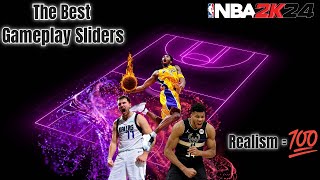 The Best Gameplay Sliders for NBA2K24 outdated [upl. by Airtened511]