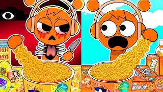 Incredibox Sprunki  OREN Normal Vs Horror Versions Convenience Store Food Mukbang Animation  ASMR [upl. by Esimehc831]