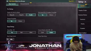 JONATHANGAMINGYT SENSITIVITY SETTINGS🔥  HACKER😈LIKE SENSITIVITY  Tej Sharma [upl. by Dragon272]