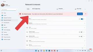 No internet your device can only access other devices on your local network windows 11 [upl. by Arahat]