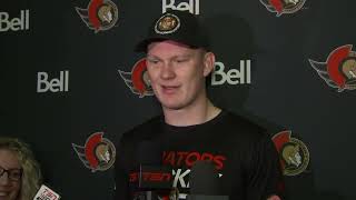 Brady Tkachuk Claude Giroux Rourke Chartier and DJ Smith Media Availability [upl. by Winnie966]