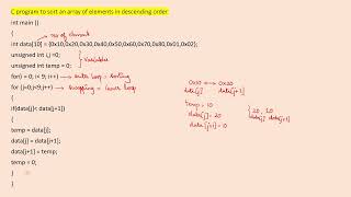 Bubble sort Program to arrange in descendingascending order [upl. by Nasya]