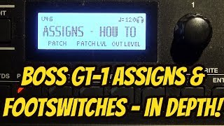 Boss GT1  Assigns amp Footswitches  In Depth [upl. by Yetti]