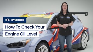 How To Check The Engine Oil Level  Hyundai [upl. by Thorlay157]