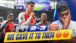 IM SEETHING 🤬 Tottenham 23 Arsenal EXPRESSIONS REACTS [upl. by Schechter282]